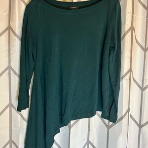 Halogen Green Asymmetrical Long Sleeve Tee